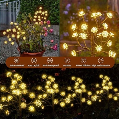 Outdoor Waterproof Cherry Blossom  Multicolor Solar Garden Lights