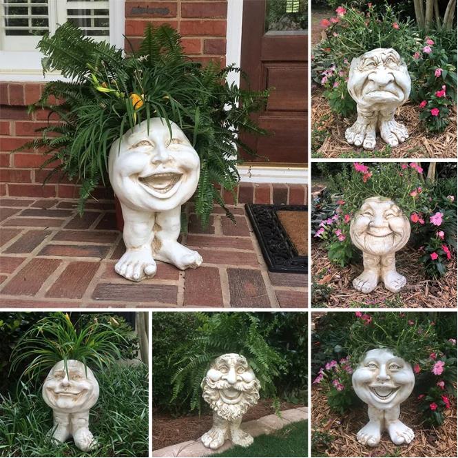 Mugglys Face Statue Planter - Happy New Year 49% OFF🎊