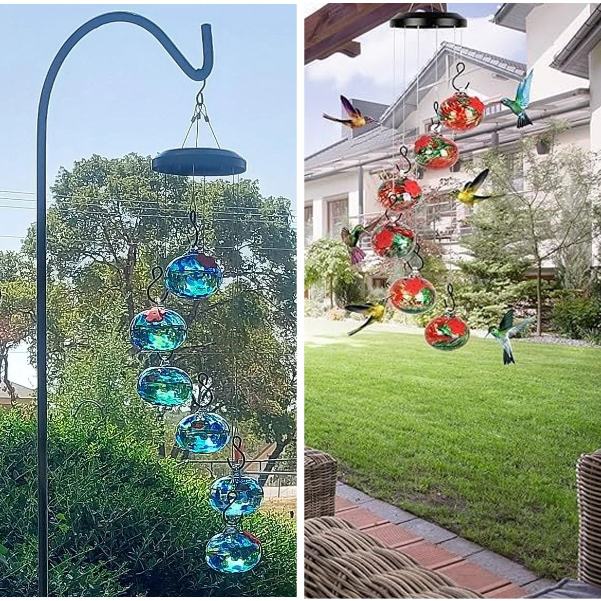 🔥2025 Mother's Day Gift🎁🎉CHARMING WIND CHIMES HUMMINGBIRD FEEDERS