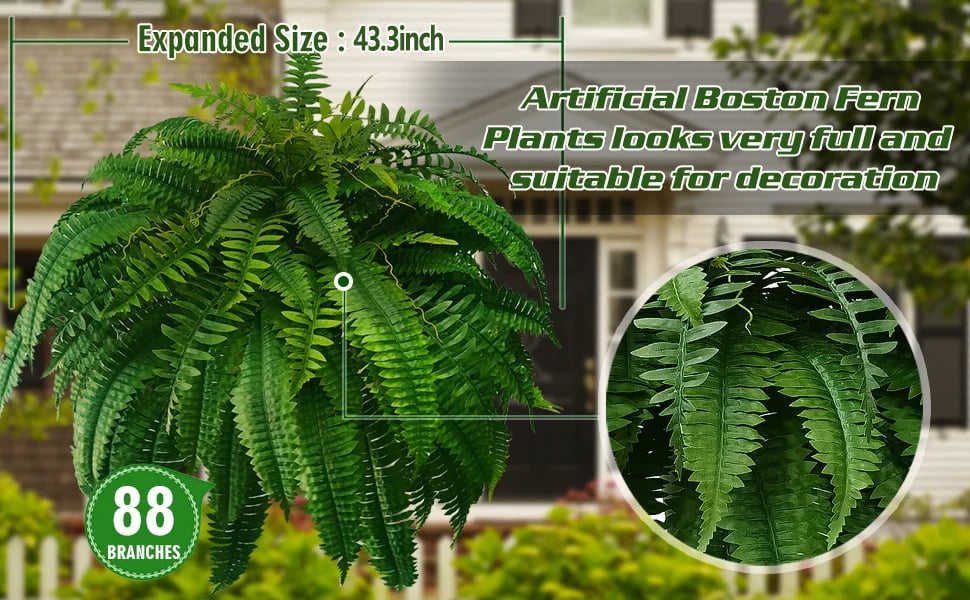 Last Day 75% OFF--UV Resistant Lifelike Artificial Boston Fern（PL）