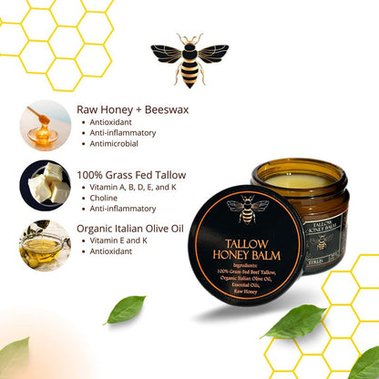 🍃Skin Care Hot Sale 70% OFF - Organic Grass-Fed Beef Tallow Balm with Raw Honey