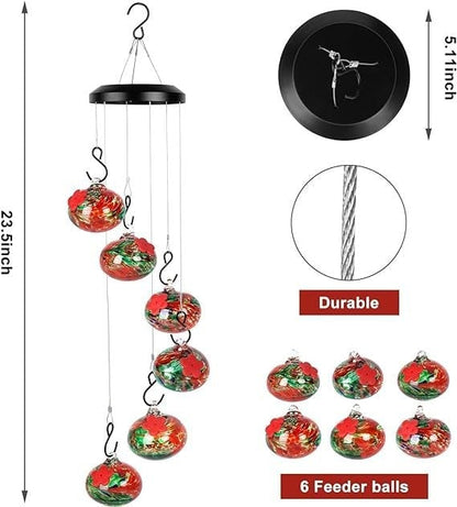 🔥2025 Mother's Day Gift🎁🎉CHARMING WIND CHIMES HUMMINGBIRD FEEDERS